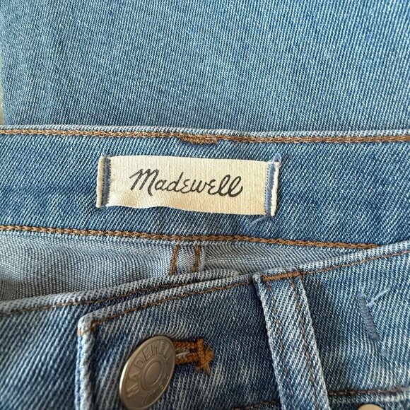 Women's 28 Madewell 10" High-Rise Skinny Crop Jeans Light Wash Distressing - Picture 5 of 10